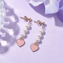 Оболочки жемчужные болтающийся серьги EJEW-JE05801