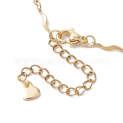 Chaînes de cheville à maillons ondulés en acier inoxydable 304 pour femmes&nbsp;AJEW-AN00626