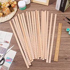 Quadratische Holzschnitzerei Taillenrandstreifen für Wohnzimmer Hintergrund Wand dekorativ&nbsp;DIY-WH0622-561