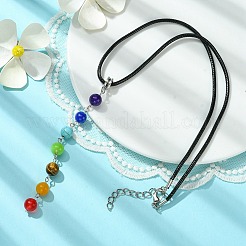 Collane con ciondolo con pietre preziose chakra naturali e sintetiche&nbsp;NJEW-JN04539
