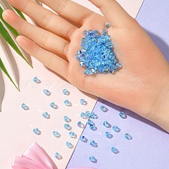 プレシオサ®クリスタルビーズ  チェコクリスタル  双円錐形(451 69 302 ロンデル)  60000 200 アクアマリンab  5mm  穴：1mm&nbsp;Y-PRC-BA5-60000-200
