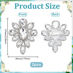 2шт брошь из серебряного сплава&nbsp;JEWB-FG0001-55A