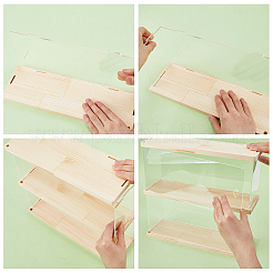 2-stöckige transparente Acryl-Spielzeug-Actionfiguren-Präsentationsboxen&nbsp;ODIS-WH0063-01