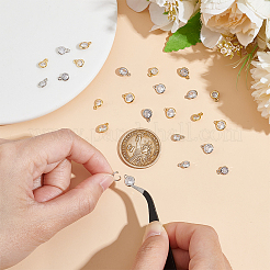 24 шт. 4-х цветные латунные подвески с кубическим цирконием KK-BC0013-59