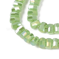 Galvanisierte imitatorische Jade Glasperlen Stränge&nbsp;EGLA-N022-09A-D02
