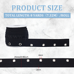 Ленты из хлопчатобумажной саржи длиной 8 ярд с люверсами из нержавеющей стали OCOR-BC0006-43A