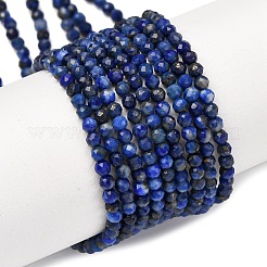 Нитки бусины из натурального ляписа-лазури G-E351-09