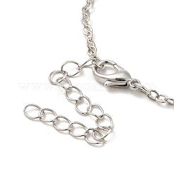 Ожерелье из стеклянного сердца с кулоном в виде облака&nbsp;LS-NJEW-H165-01G