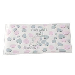 Abziehbilder zum Aufreiben mit transparenter Folie und Tiermotiven für Glasbecher&nbsp;STIC-P009-A02