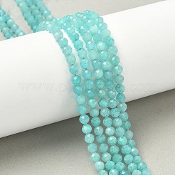 Природных амазонит бисер нитей G-E411-43-4mm-01