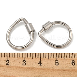 Breloques à fermoir mousqueton à vis en acier inoxydable 304 anti-ternissement&nbsp;LS-STAS-C092-01B-P