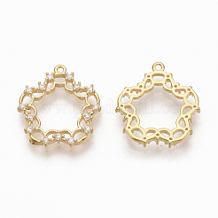 Латунные микро проложить кубического циркония подвески&nbsp;ZIRC-Q021-004G-NF