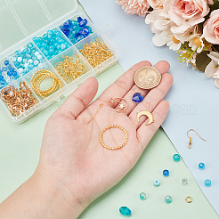 DIY-Sets zum Basteln von Glasohrringen mit Ozeanmotiv&nbsp;DIY-PH0028-74