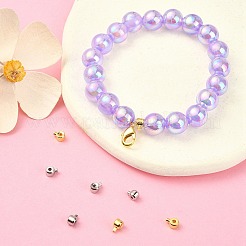 8 шт. 2 цвета латунные обжимные бусины KK-YW0001-18