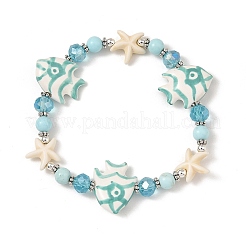 Natürliche howlite Perlen Armbänder&nbsp;BJEW-JB14226
