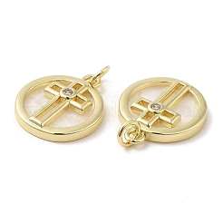 Покрытие стойки латунь микропаве прозрачные подвески из кубического циркония&nbsp;ZIRC-Q203-01G-02