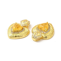 Colgantes de latón y rhinestone&nbsp;KK-H438-07G-07