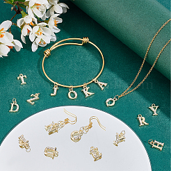 26 шт. 26 стиля начальная буква алфавита в форме сплава с подвесками из страз FIND-OC0003-25