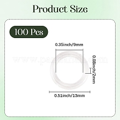 100 шт. пластиковые соединительные кольца&nbsp;KY-CN0001-01A