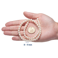 Нити натурального культивированного пресноводного жемчуга PEAR-E002-04-01