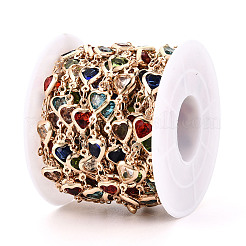 Латунные цепочки с сердечками ручной работы CHC-N024-03KCG