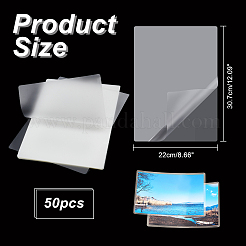 50 feuille de film de protection pour pochette de plastification&nbsp;AJEW-PH0003-95