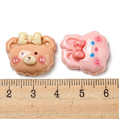 Cabochons décodés en résine opaque&nbsp;RESI-F052-B08