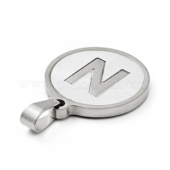 Acciaio inossidabile 304 con pendenti in conchiglia bianca&nbsp;STAS-G268-01N-P
