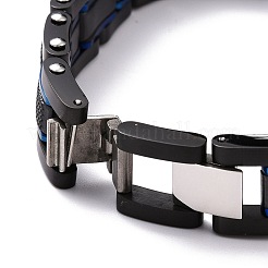 Браслет из прямоугольных звеньев из нержавеющей стали 304 с ионным покрытием (IP)&nbsp;BJEW-B056-01