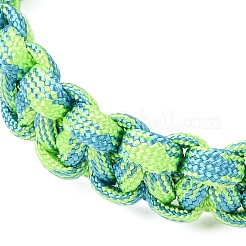 7 плетеный браслет из полиэстера и спандекса с внутренним сердечником для мужчин и женщин&nbsp;BJEW-JB12571-03