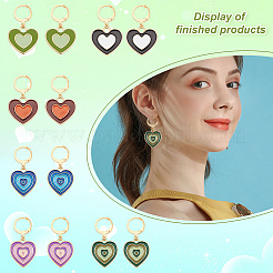 Набор для изготовления сережек в форме сердца своими руками DIY-GA0003-92