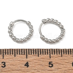 304ステンレススチールフープピアス  ラウンド  ステンレス鋼色  12x2mm&nbsp;SA-CBA46AF-25P
