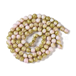 Brins de perles de verre de peinture de cuisson&nbsp;GLAA-H031-01B-06
