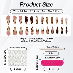 1 sachet de faux ongles à coller en plastique ABS&nbsp;MRMJ-CP0001-61