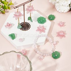 24 шт. 7 стиля имитация лотоса/листьев лотоса акриловые колпачки для бусин&nbsp;FIND-DR001-42