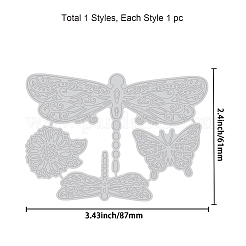 Штампы для горячей тиснения фольгой из углеродистой стали с узором «стрекоза» DIY-WH0226-046