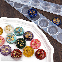 Chakra Thema halbrunde Silikonformen&nbsp;DIY-SZC0001-33