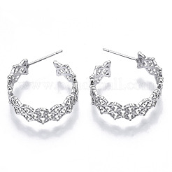 Серьги-кольца из латуни KK-N232-114P-NF