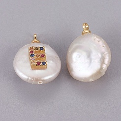 Подвески из натурального пресноводного жемчуга PEAR-F008-32G-E