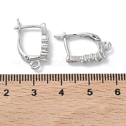 Латунные серьги-кольца из прозрачного кубического циркония&nbsp;KK-Z143-05P