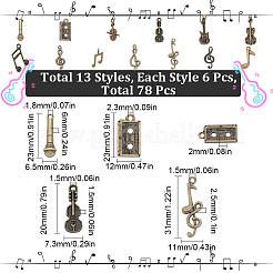 78шт 13 стиля подвески из сплава в тибетском стиле&nbsp;FIND-SC0006-81