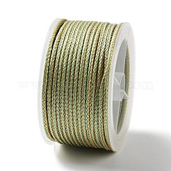 14m ツートンポリエステル編みコード  ラウンド  ダークシーグリーン  2.5mm  約15.31ヤード（14m）/ロール&nbsp;OCOR-G015-02A-29