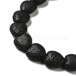 Fili di perle di roccia lavica naturale&nbsp;G-N0114-A38