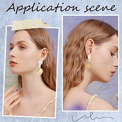 10 шт. латунная овальная фурнитура для сережек-клипс KK-BBC0010-20G