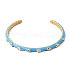 Браслеты-манжеты из нержавеющей стали 304 с эмалью для женщин&nbsp;BJEW-D408-10G