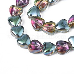 Стеклянные бусины с гальваническим покрытием  EGLA-S188-13