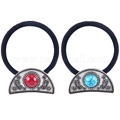 4 шт. резинки для волос из синтетического сплава и смолы 2 цветов&nbsp;OHAR-CY0001-11