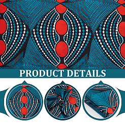 Однотонная полиэфирная ткань с геометрическим принтом DIY-WH0430-584B