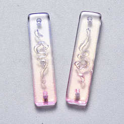 Connecteurs de liaison en verre peint par pulvérisation transparent bicolore&nbsp;GLAA-S190-008B-01