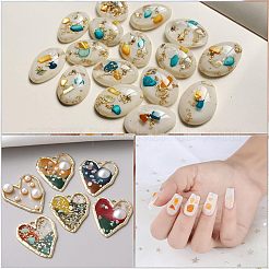 Натуральные и синтетические смешанные бусины из драгоценных камней G-OC0001-57